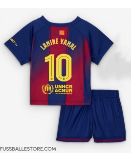 Günstige Barcelona Lamine Yamal #10 Heimtrikotsatz Kinder 2025-26 Kurzarm (+ Kurze Hosen)